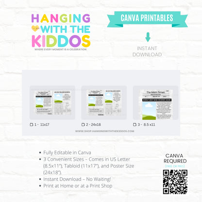 Mother’s Day Newspaper Canva Template