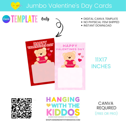 Jumbo Valentine’s Day Cards Template