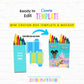 Mini Crayon Box template & Mockup
