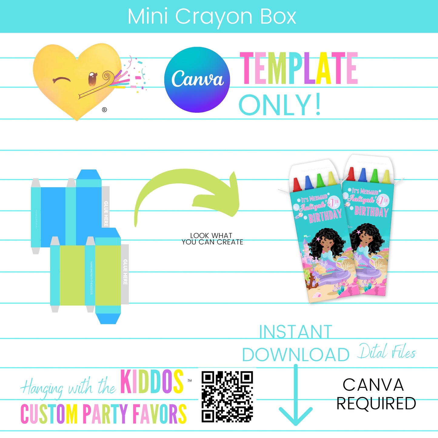 Mini Crayon Box Template