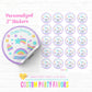 Pop it Party  2" Personalized Round Stickers