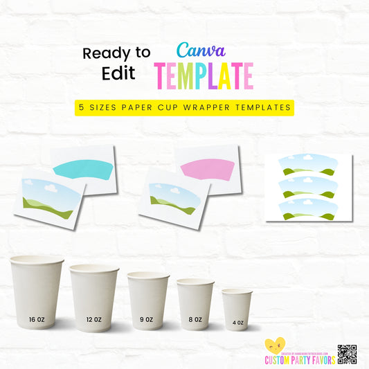 Paper Cup Wrappers Template