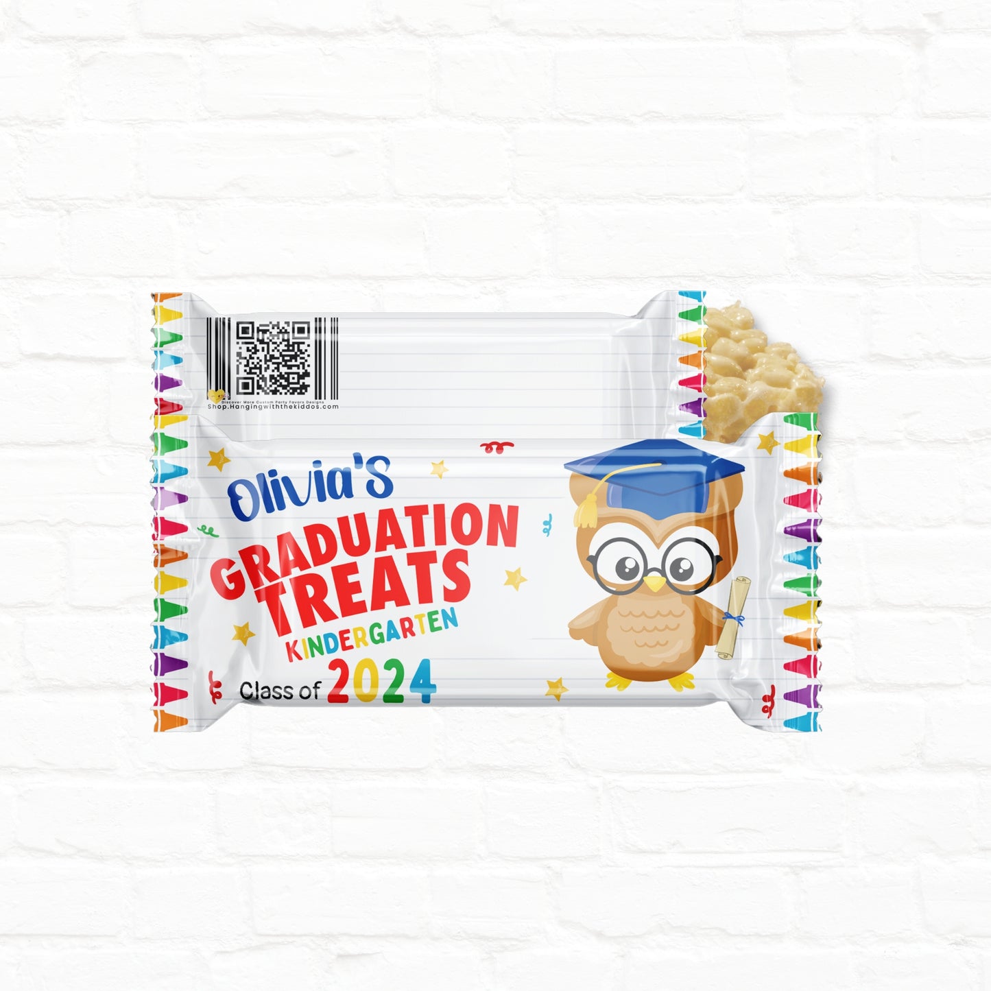 Graduation Party Favors Personalize Rice Krispy Treats|Printable File