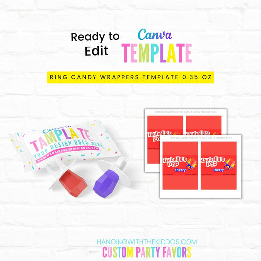 Jewel Pop Ring Wrappers Template
