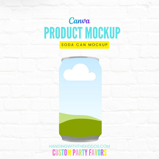 SODA CAN CUP MOCKUP|Canva Template