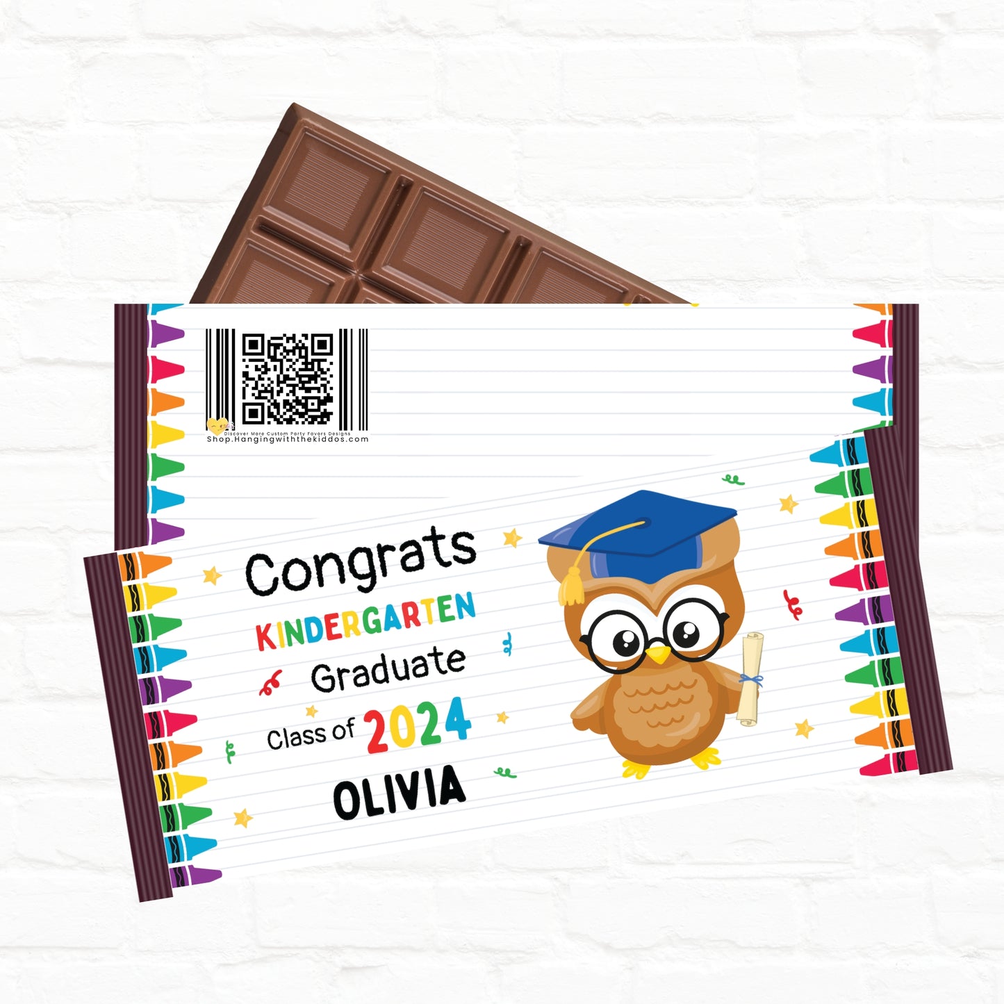 Graduation Party Favors Personalize Chocolate Candy Bar Wrappers|Printable File