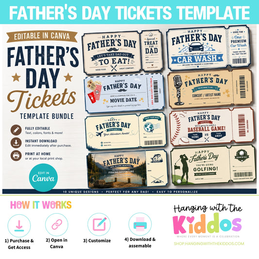 Father’s Day Tickets Template Bundle