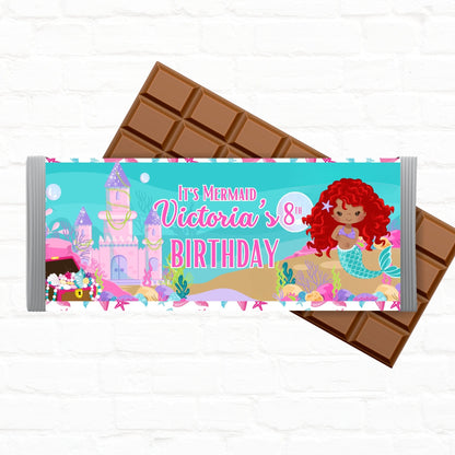 Little Mermaid Customizable Candy Bar Wrappers Party Favors|Printable File