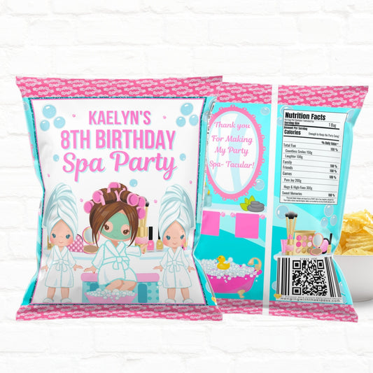 Personalized Girls Spa Party Favor Bags