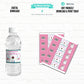 Spa Party Custom Water Bottle Labels|Printable File 02