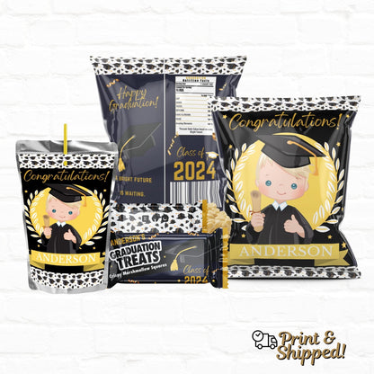 Graduation Personalized Custom Party Favors Bundle Boy 03