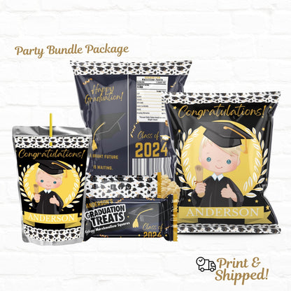 Graduation Personalized Custom Party Favors Bundle Boy 03