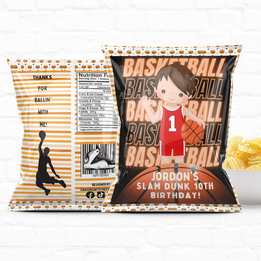 Basketball Birthday Party Favors Personalized Chip Bags Instant Download 02