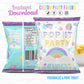 Pop It Party Favor Personalized Chip Bag Instant Download