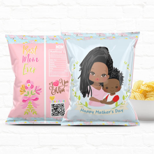 Mothers Day Gift from Son Gift Bag Custom Chip Bag| Instant Download