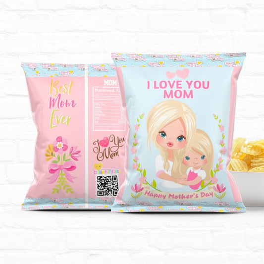 Mothers Day Gift from Daughter Gift Bag Custom Chip Bag| Instant Download