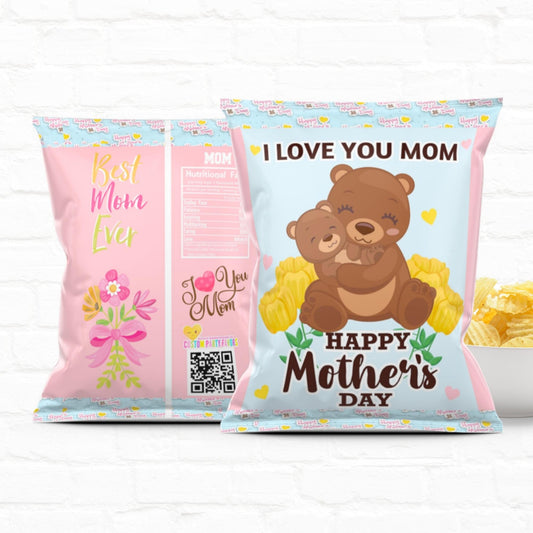 Mama Bear Mothers Day Gift Bag Custom Chip Bags|Instant Download