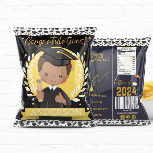 Graduation Party Custom Party Favors Personalized Chip Bags| Treat Bags-Boy 02