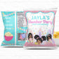 Tween Slumber Party Birthday Personalized Chip Bags| Instant Download