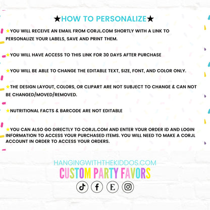 Pirate Birthday Personalized Juice Pouch Labels| Instant Download