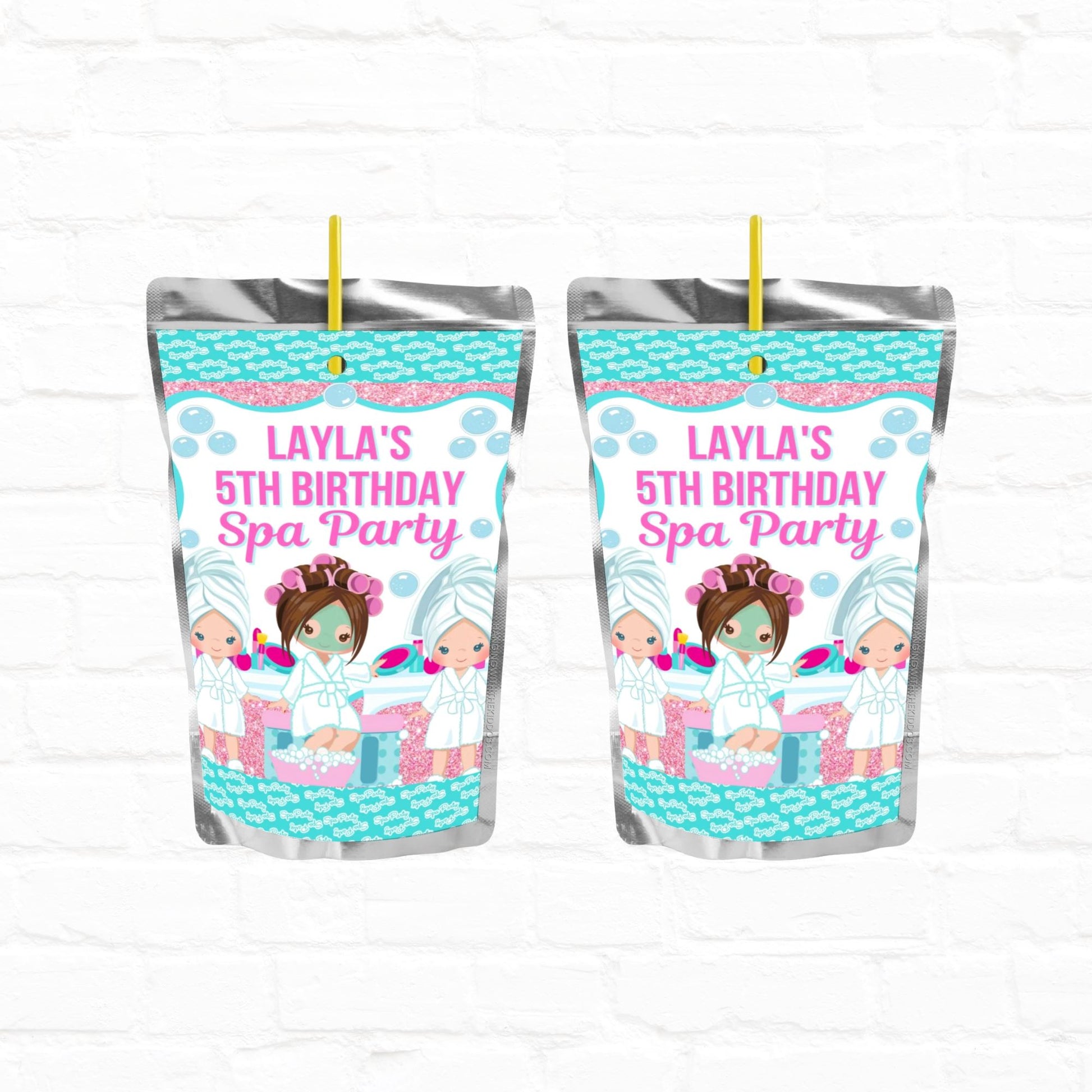 Girls Spa Party Turquoise |Custom Party Bundle 2