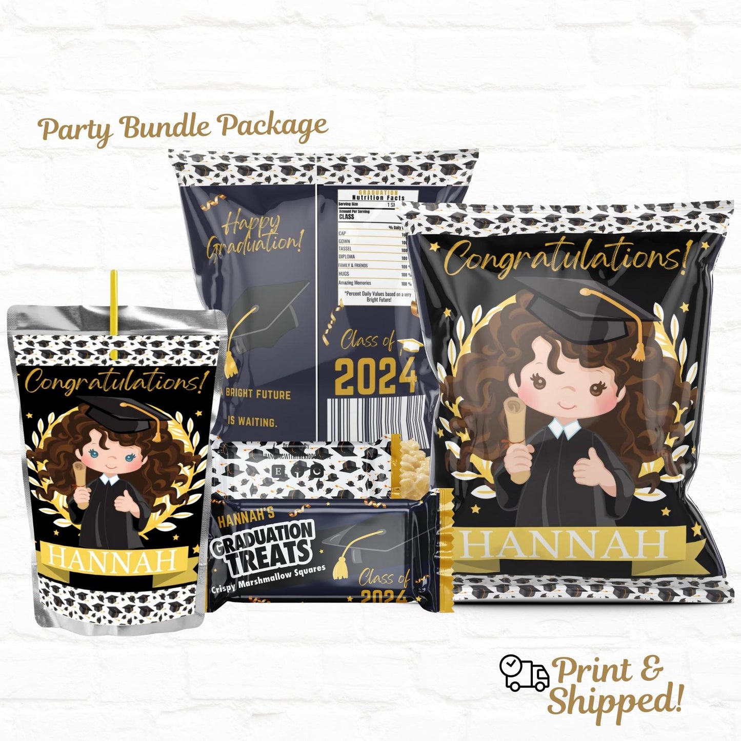 Graduation Personalized Custom Party Bundle Girl 04