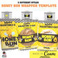 Honey Bun Wrapper Blank Template Instant Download | Canva Editable Template